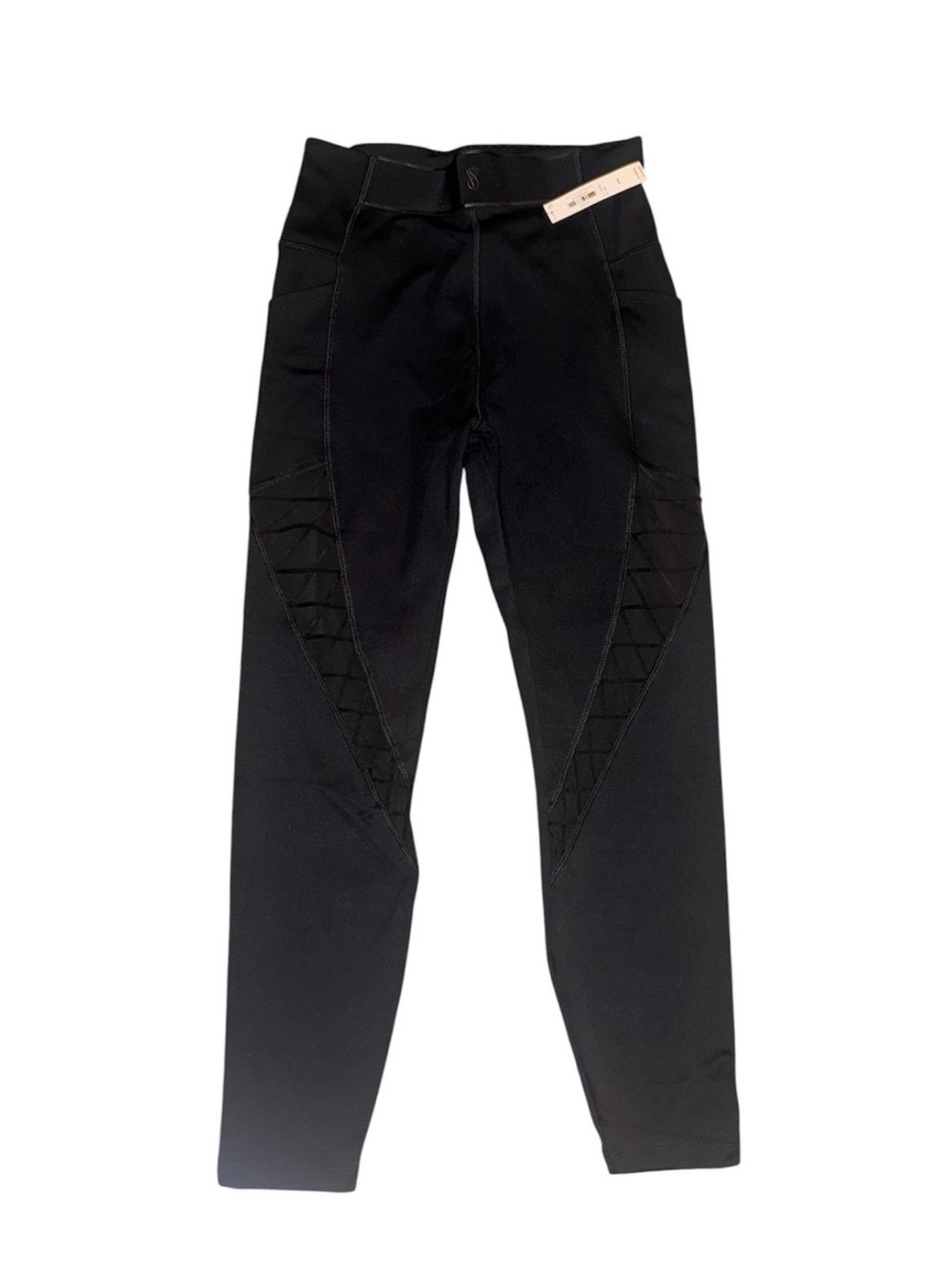 Victorias Secret High-Waist Leggings with Mesh Panel Detail